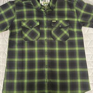 DIXXON Women's “SLIMER” Plaid Long Sleeve Button Down Shirt
